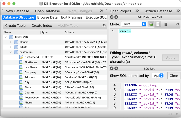 DB Browser for SQLite Screenshot DB Browser for SQLite Screenshot